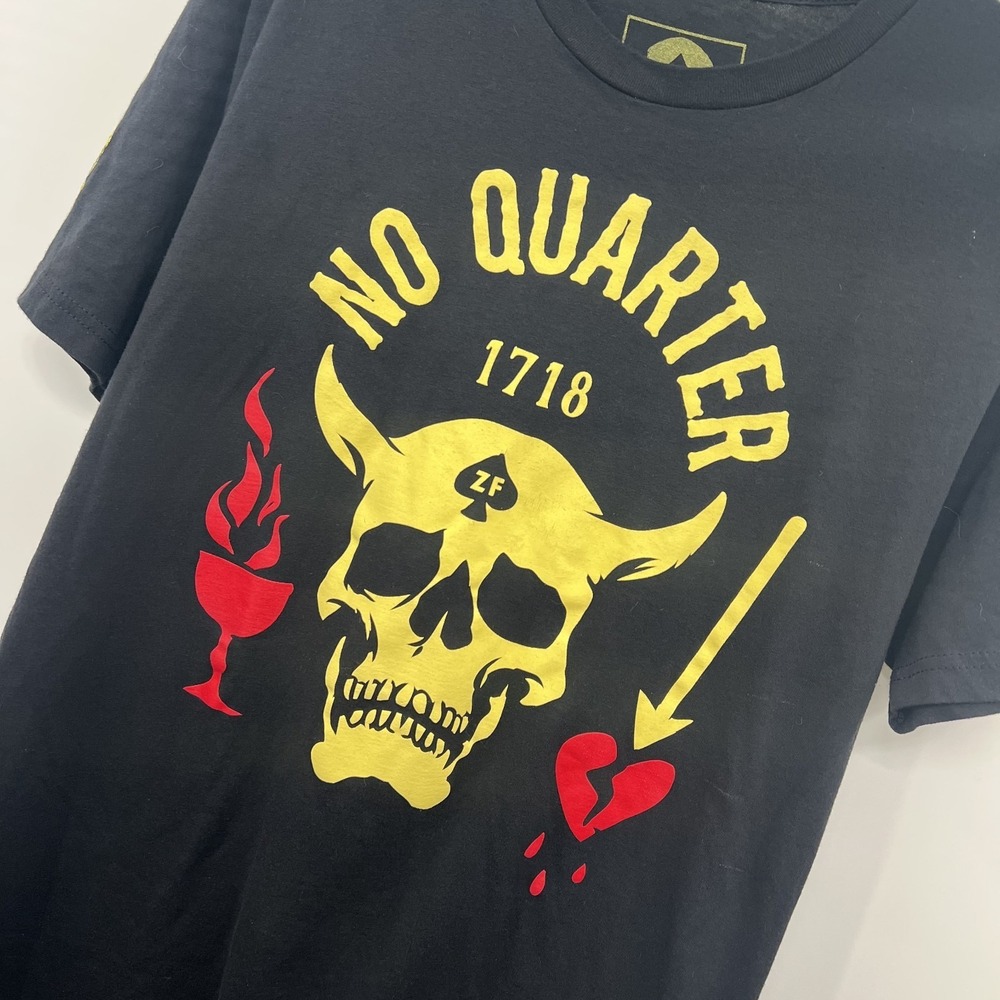 Zero FoxTrot T Shirt Mens L Skull  No Quarter Tactical Veteran Military SS EUC